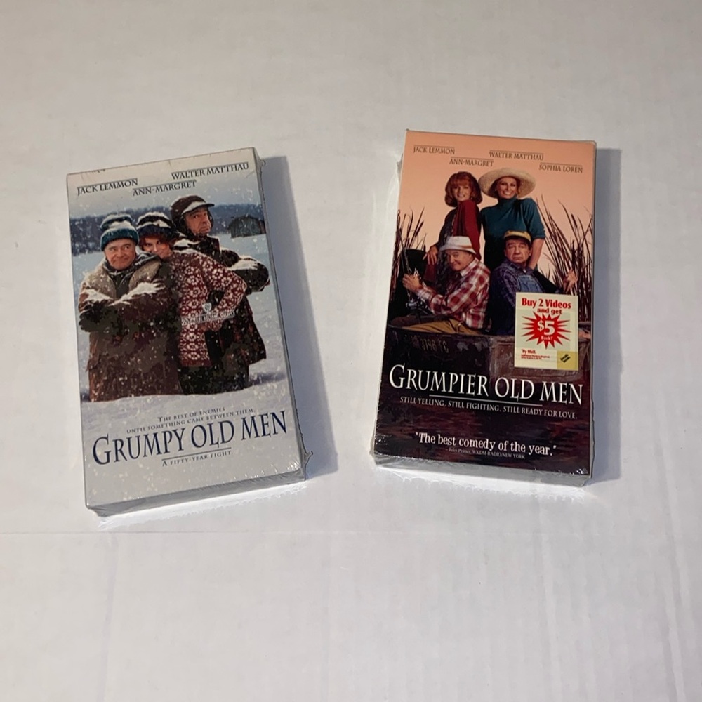 Vintage Warner Bros. Two VHS Tapes “Grump Old Men” “Grumpier Old Men” New